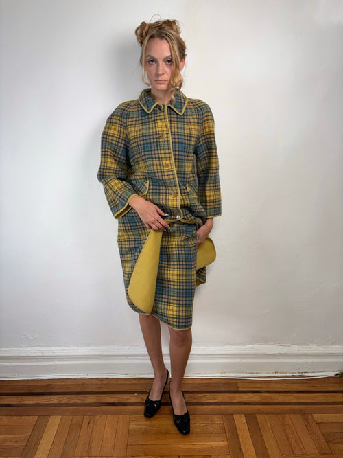 70's Japanese Jacket and Skirt Set