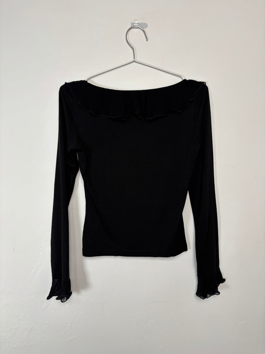 Moschino Black Ruffle Blouse