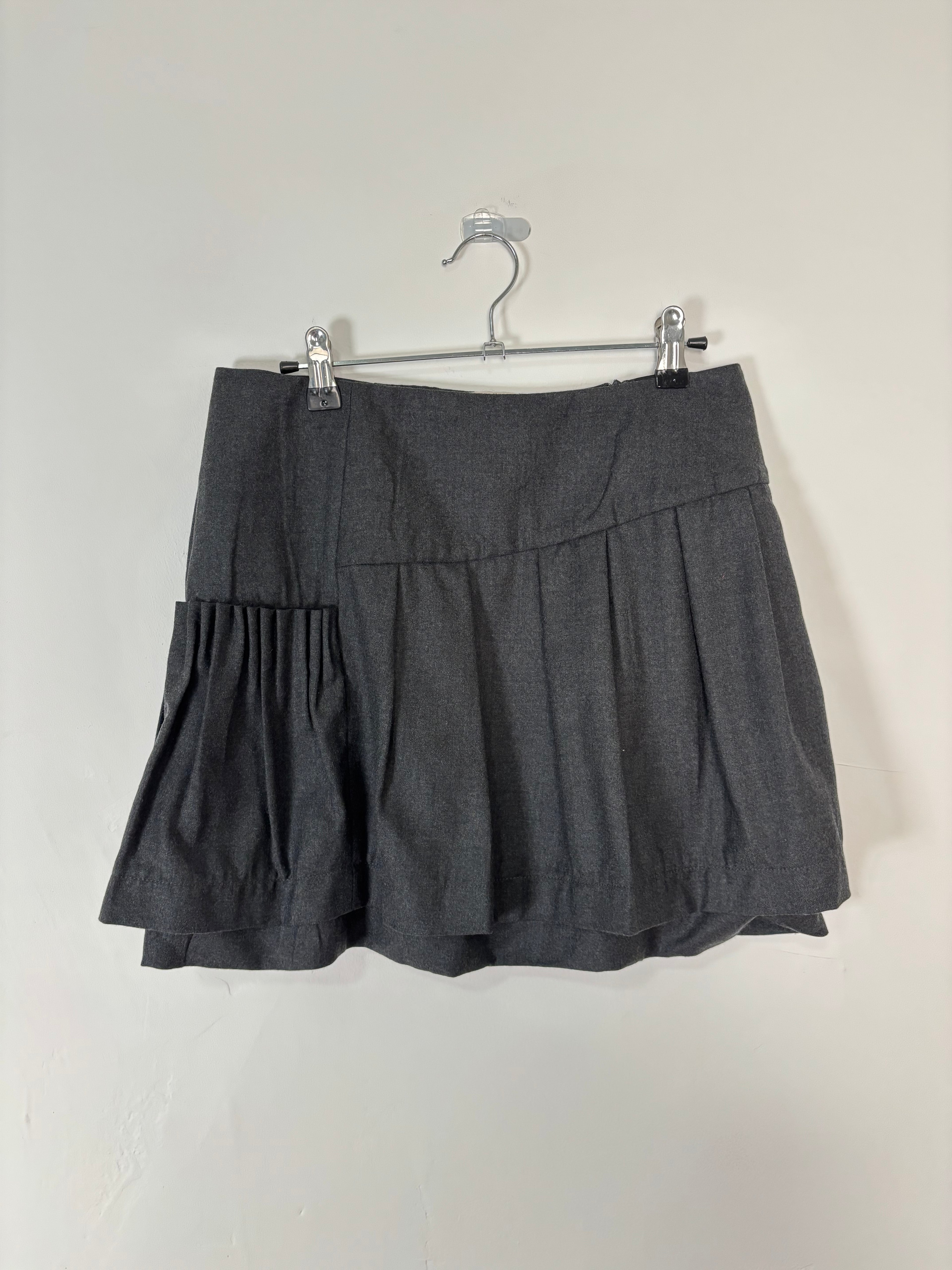 Miu Miu Wool Gray Skirt