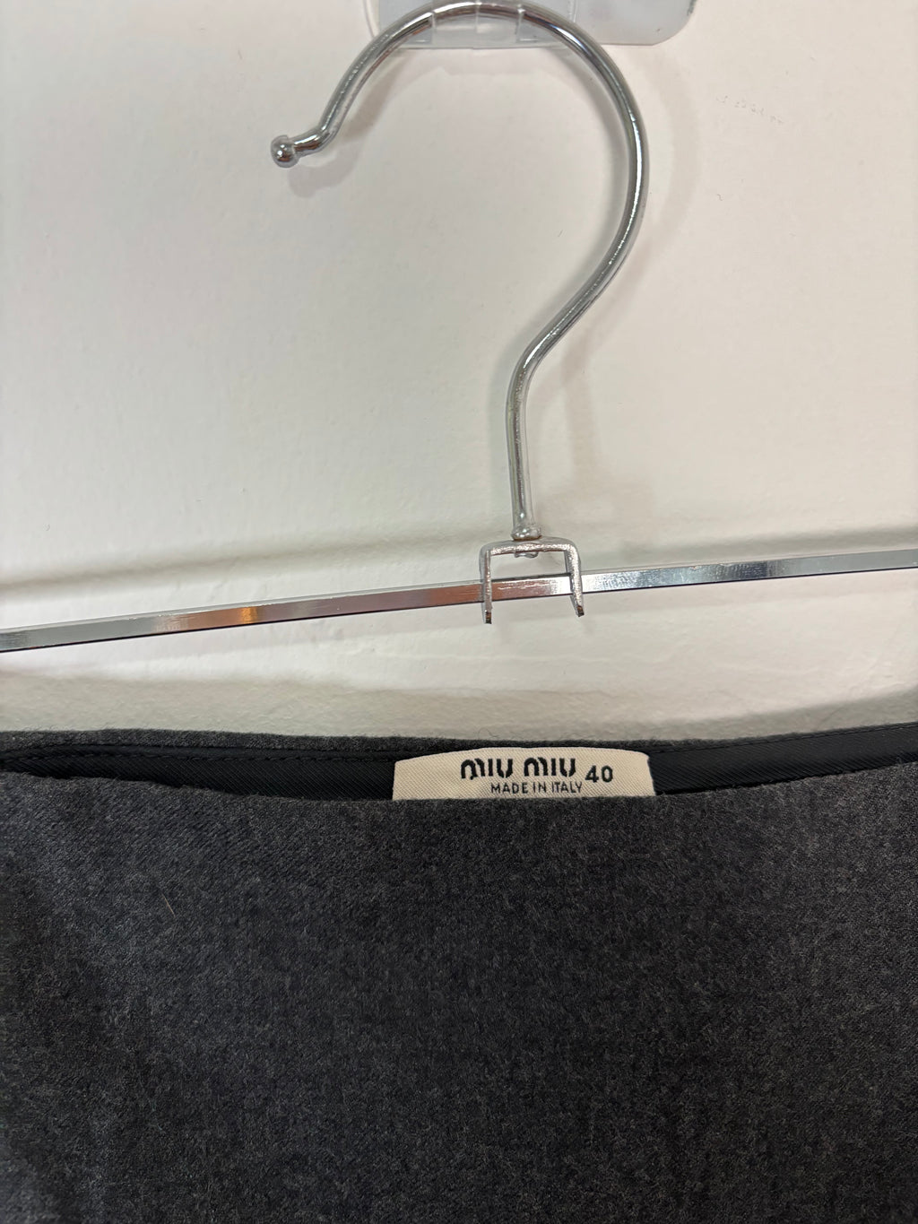 Miu Miu Wool Gray Skirt