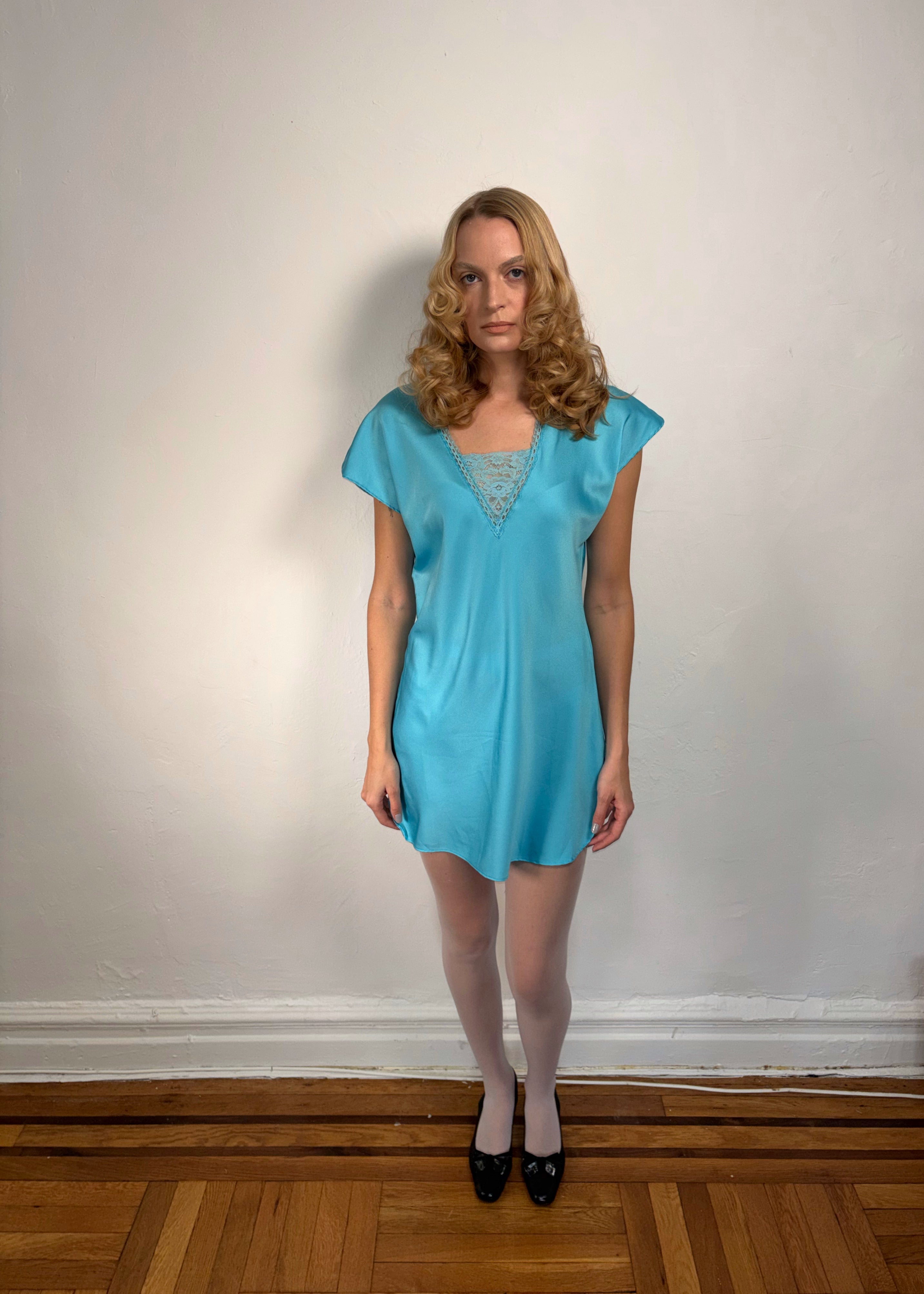 Vintage Blue Slip Dress