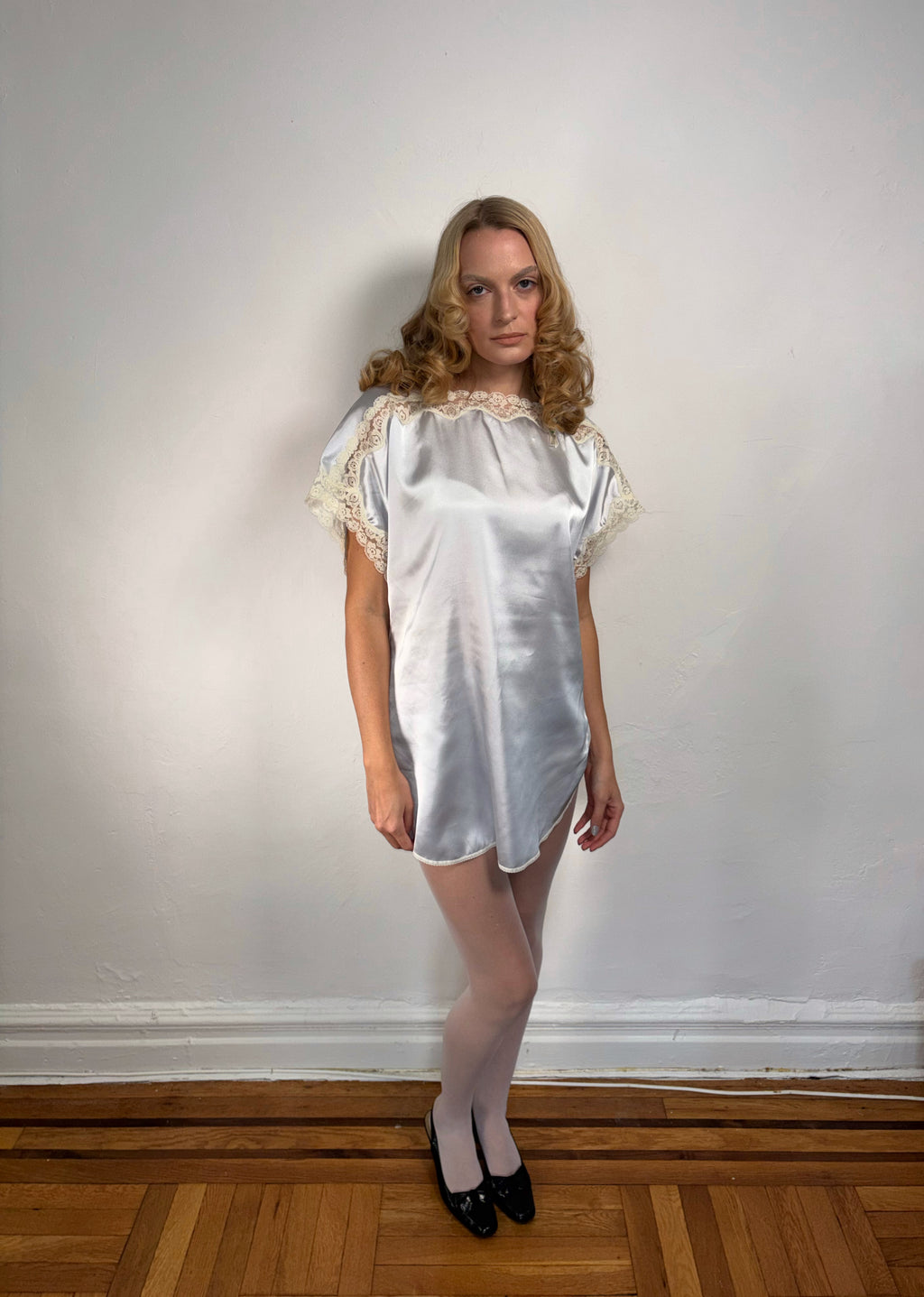 Vintage Light Blue Slip Dress