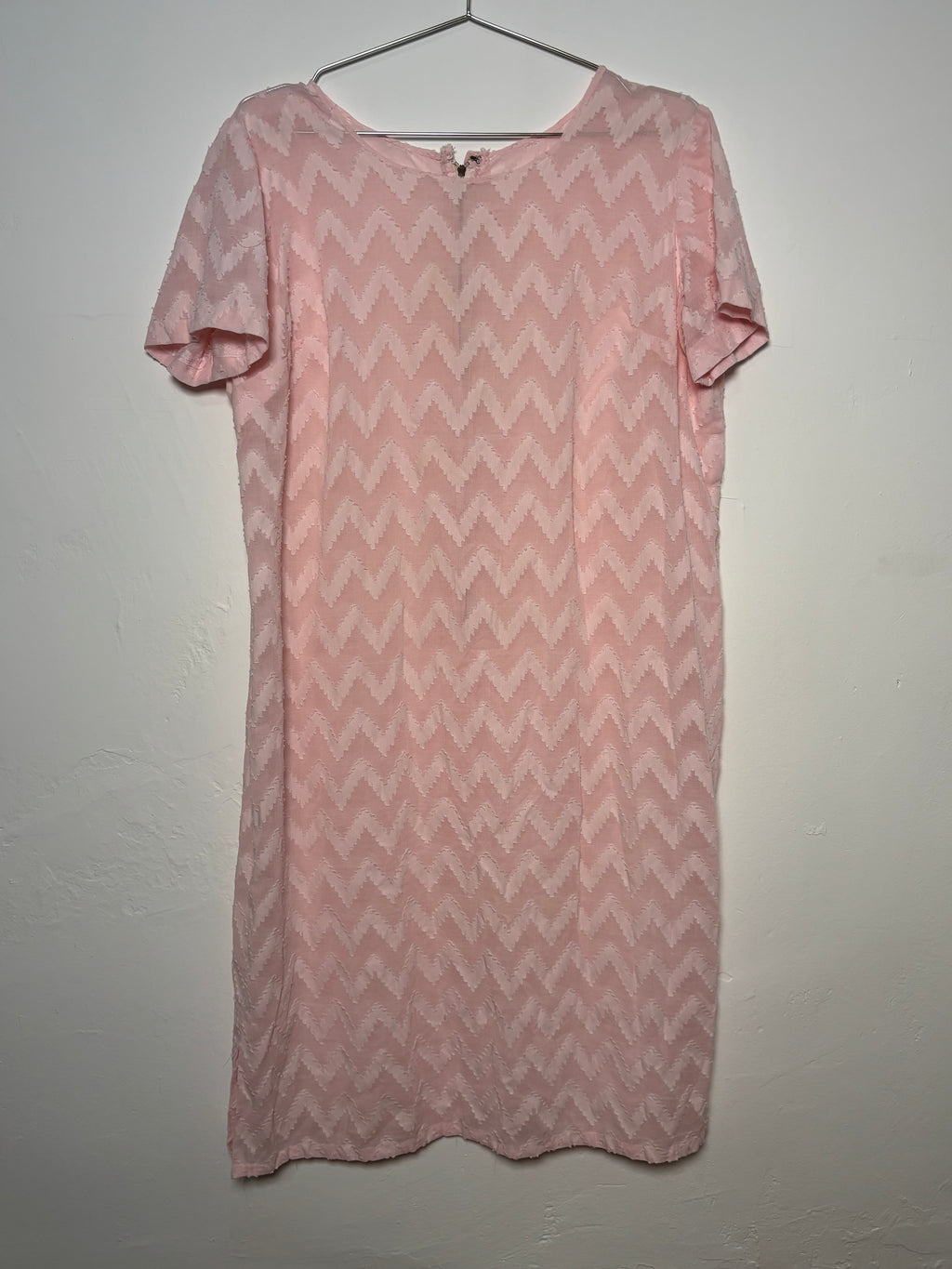 Vintage Pink Chevron Dress