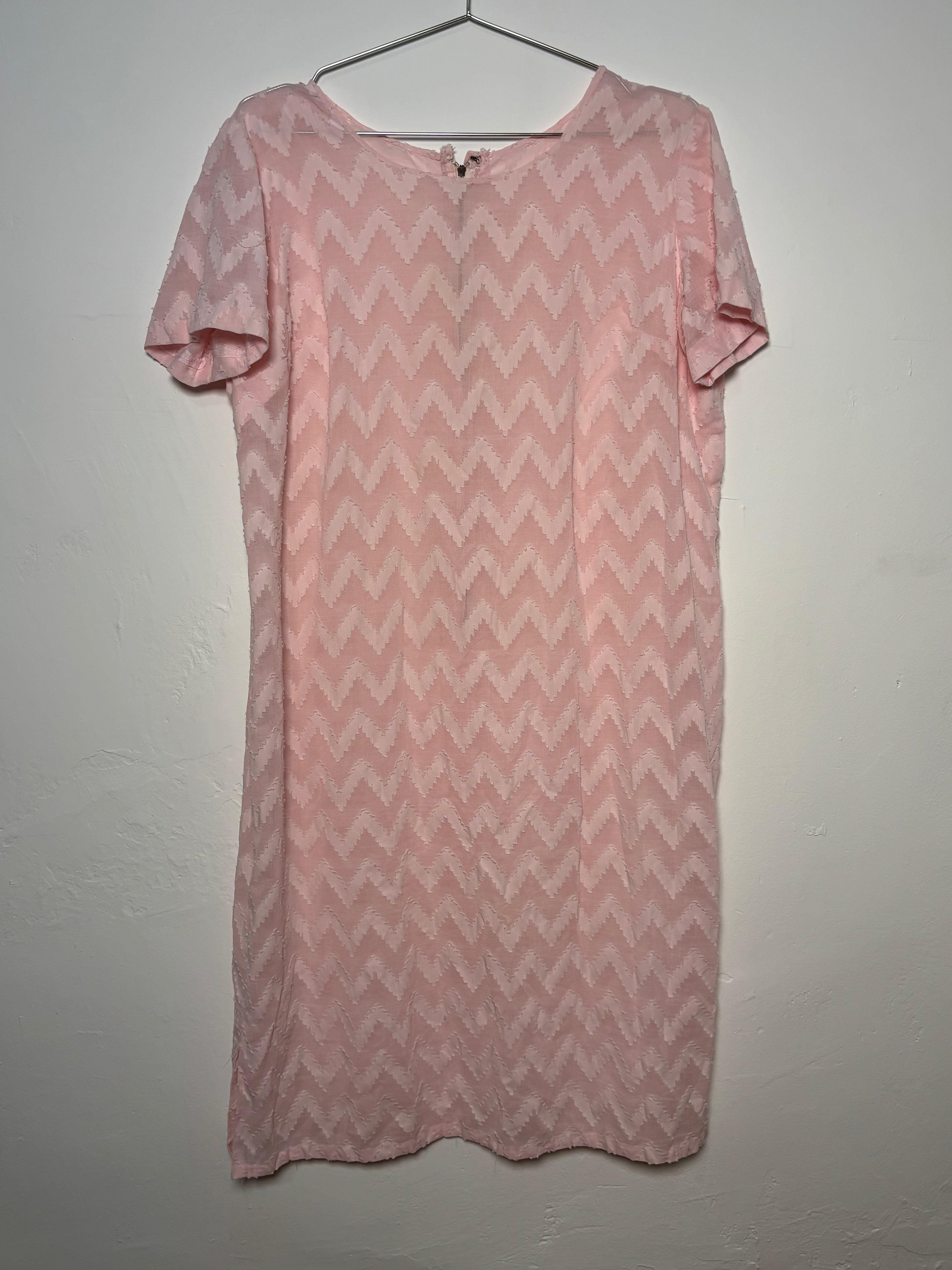 Vintage Pink Chevron Dress