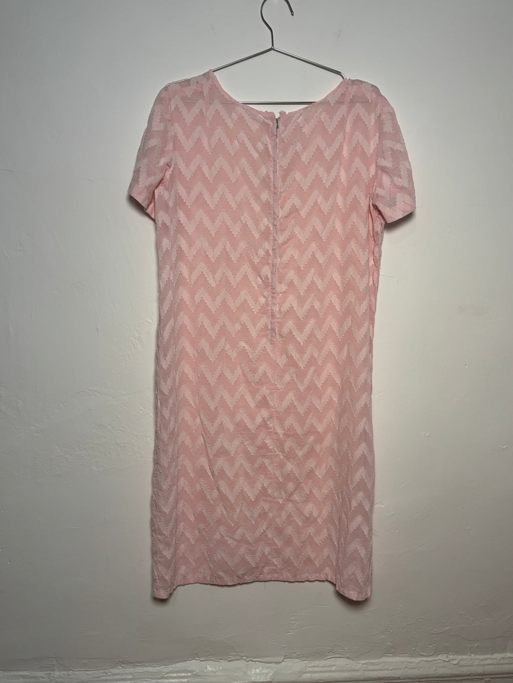 Vintage Pink Chevron Dress