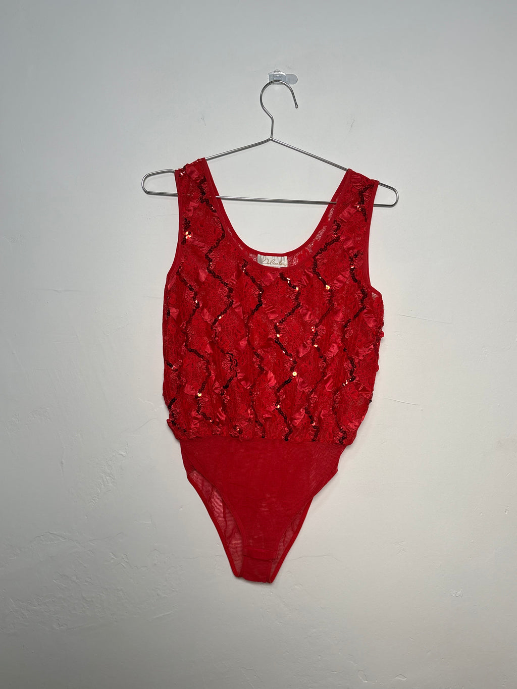 Vintage Red Sparkle Bodysuit